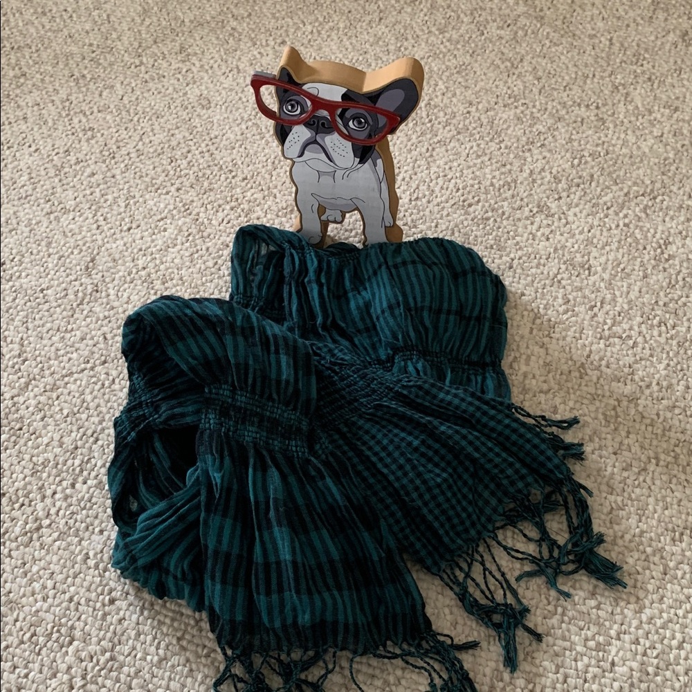 Black and Teal Scarf
